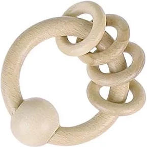 Holzrassel Ring mit Ringen Heimess Nature