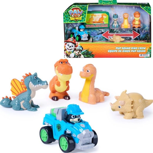 Spin Master Paw Patrol: The Dino Movie Set – Rex mit Fahrzeug und Dino-Figuren