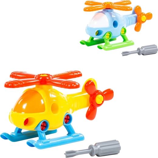 Kinder-Spielzeughubschrauber zum Zerlegen mit Schraubendreher – 1 Stück