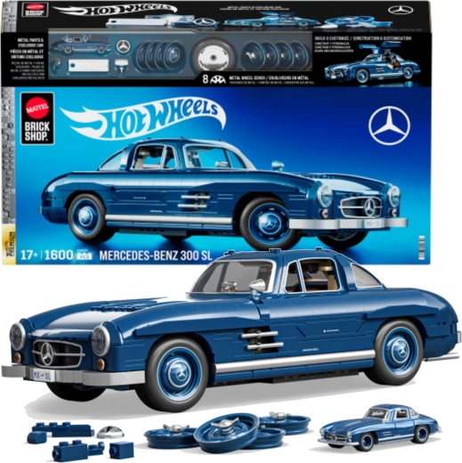 Bauset HOT WHEELS Mercedes‑Benz 300 SL 1:12, 1600 Teile