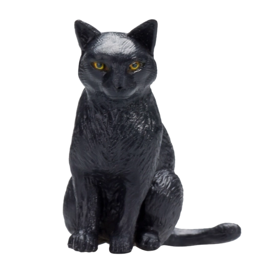 Mojo schwarze Katze sitzend – Figur