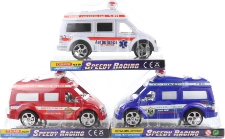 Rettungsfahrzeug mit Schwungrad, aus Kunststoff, 19 cm