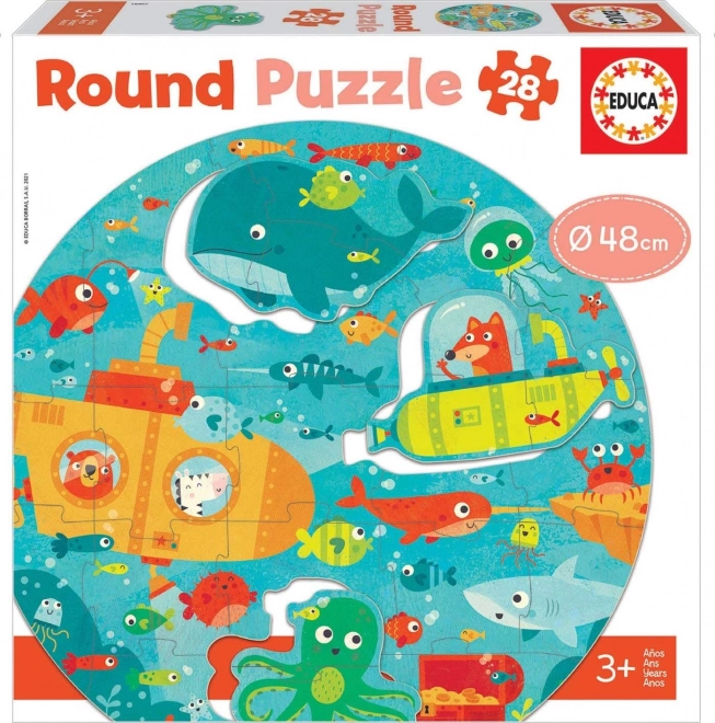 Educa Rundpuzzle Tiefen des Meeres 28 Teile