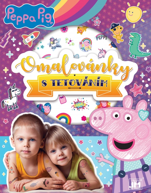 Malbuch und Tattoos Peppa Wutz