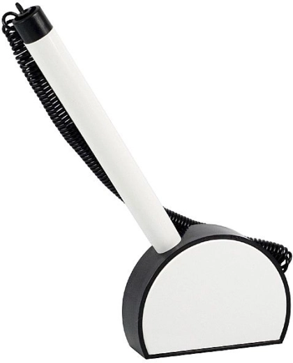 Kugelschreiber im Ständer ICO Mini schwarz‑weiß