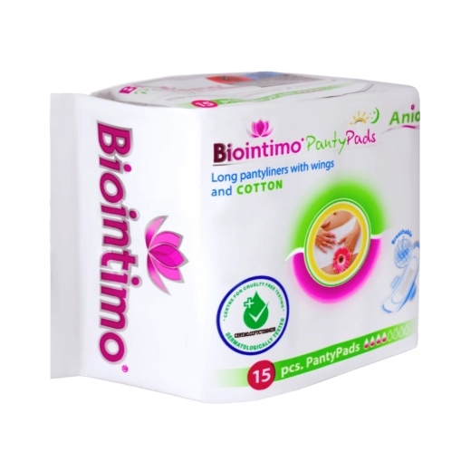 Biointimo Anion Damen-Slipeinlagen für den täglichen Gebrauch mit Flügeln