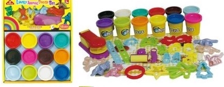 Kreativset Knetmasse für Kinder – 12 Becher und Zubehör