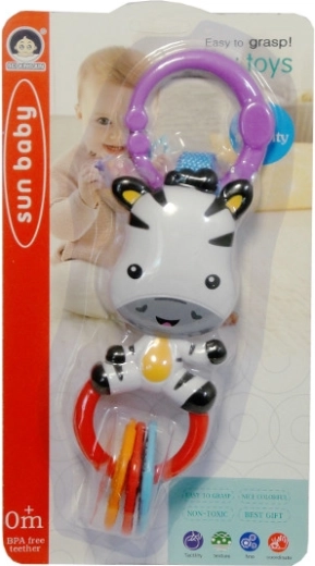 Hängendes Zebra-Rasselspielzeug für Babys