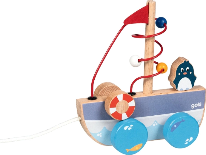 Ziehboot Ahoy mit Perlenlabyrinth - 1 Stück
