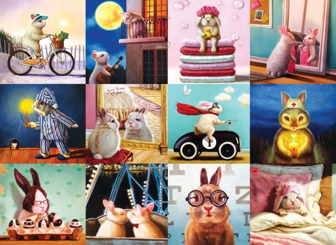 Puzzle Lustige Kaninchen 1000 Teile