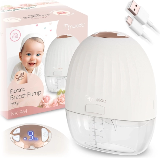 Elektrische Milchpumpe NUKIDO, dreiphasig, kabellos, LED‑Display