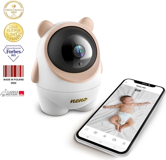 Neno Ami Babyphone mit Wi‑Fi und schwenkbarer 4‑MP‑Kamera