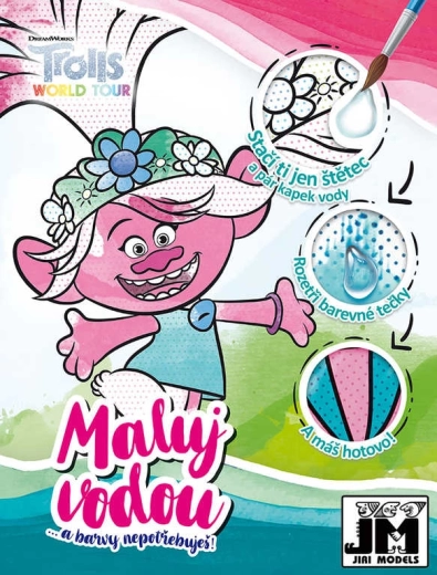 Jiri Models Malen mit Wasser Trolls 2 Malbuch – 1 Stück