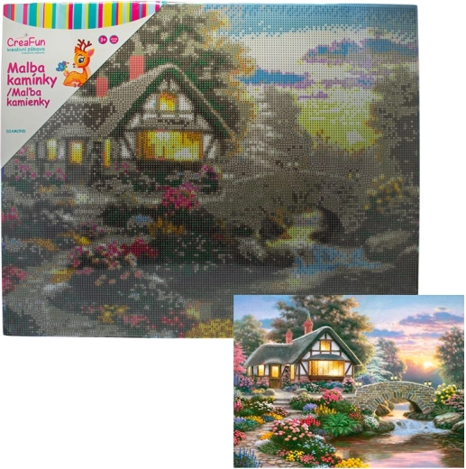 Diamantmalerei – Zaubergarten 40 × 50 cm