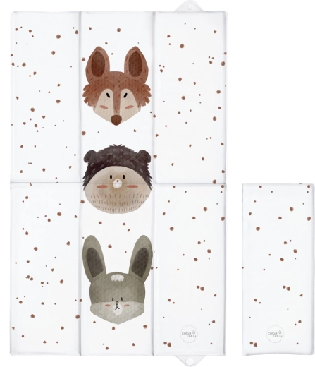 Ceba Baby Reise-Wickelunterlage Basic Cute Animals 80 × 50 cm