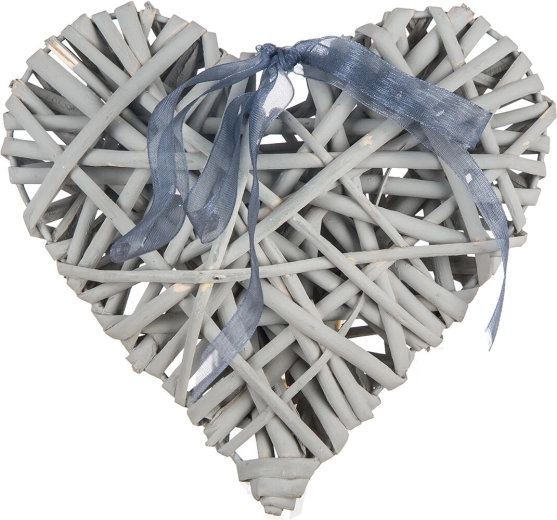 Dekoratives Herz 15 × 15 cm grau