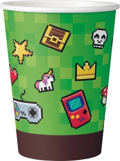 Pappbecher Game On 200 ml (Packung mit 6 Stk.)