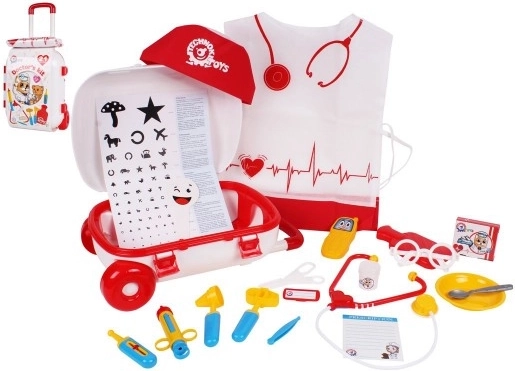 Arztkoffer auf Rädern mit Zubehör 21 Stück