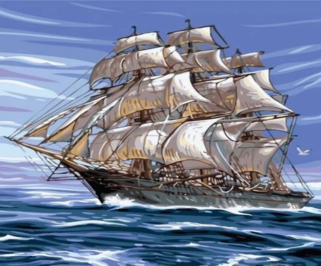Norimpex Malen nach Zahlen Segelboot auf dem Meer 40 × 50 cm