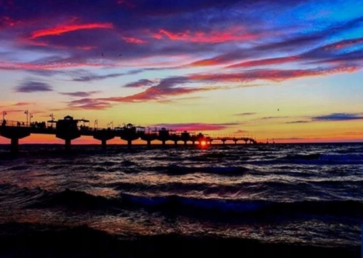 Diamantmalerei – Sonnenuntergang am Steg 30 × 40 cm