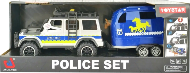 Kinder-Jeep mit Anhänger mit Lichtern und Sounds