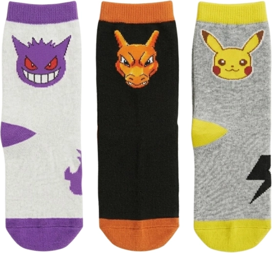 Set mit 3 Paar Pokémon-Socken - 3 Stück