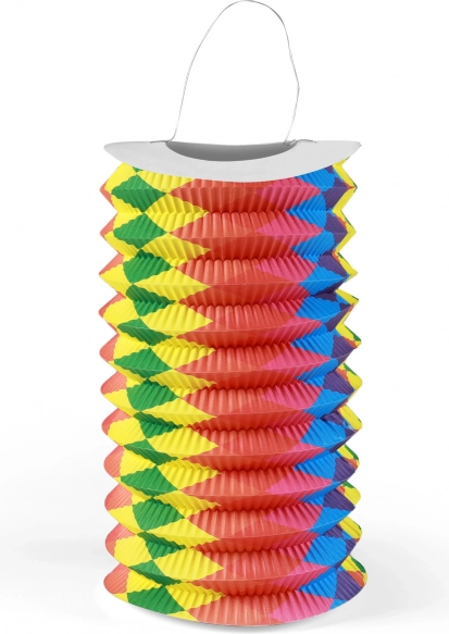 Regenbogen-Papierlampion 15 cm