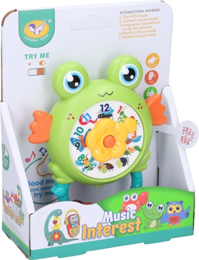 Frosch-Rassel mit Licht- und Soundeffekten 11 cm - 1 Stück