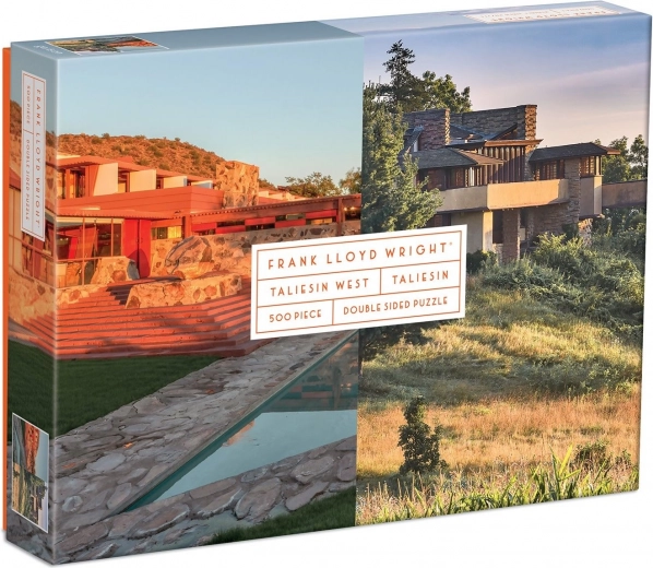 Doppelseitiges Puzzle Frank Lloyd Wright: Taliesin und Taliesin West, 500 Teile