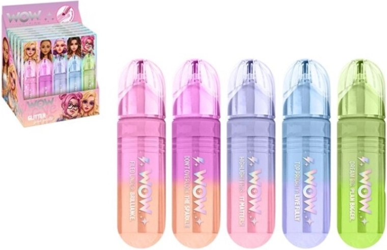 Set glitzernder Textmarker WOW Generation – Pastell, 5 Stk.