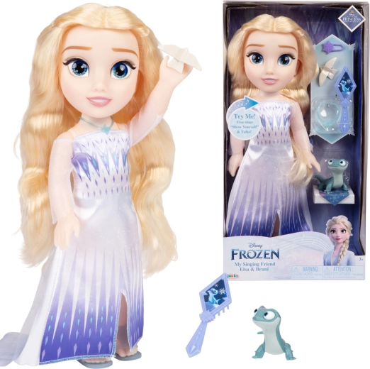 Singende Disney-Prinzessin-Elsa-Puppe aus Die Eiskönigin mit Bruni, 35 cm