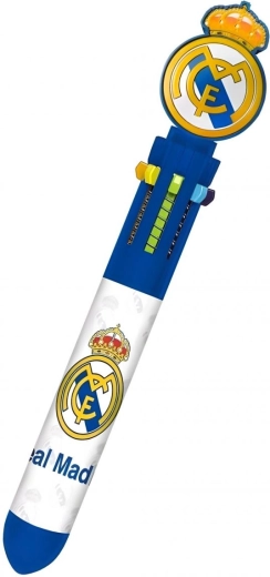 Mehrfarbiger Real-Madrid-Kugelschreiber mit 3D-Topper – 1 Stück