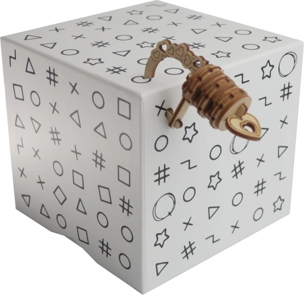 Geheimnisvolle Geschenkbox EscapeWelt mit Schloss und Hinweisen