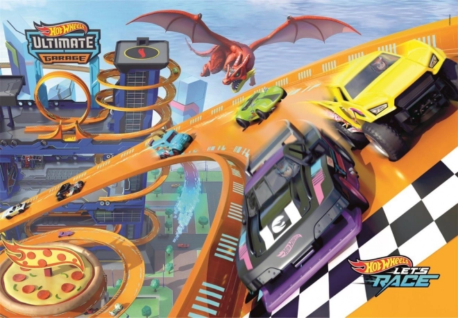Puzzle 104 Teile HOT WHEELS – Let’s Race von Clementoni
