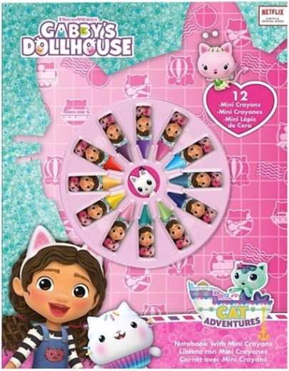 Malset Mini-Buntstifte 12 Farben Gabbys Katzenhaus