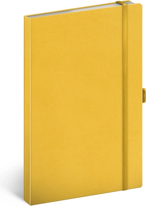 Notizbuch gelb, gepunktet, 13 × 21 cm