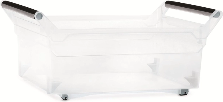 Kunststoff-Aufbewahrungsbox mit Rollen 30 l NUK, transparent