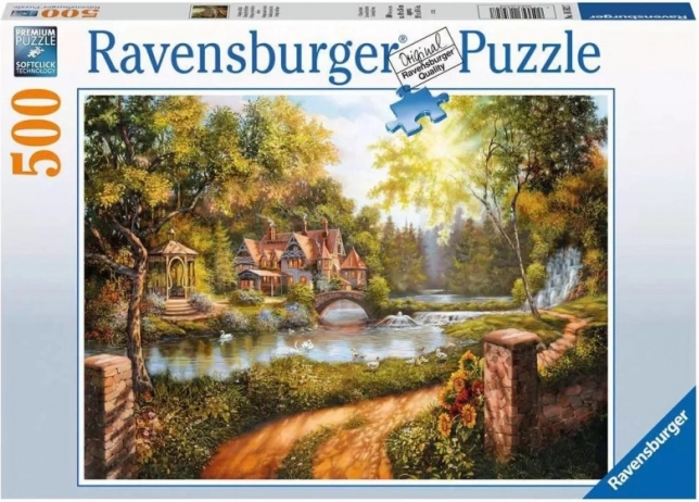 Ravensburger Puzzle Hütte am Fluss 500 Teile