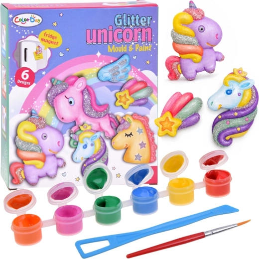 Set zur Herstellung glitzernder Einhorn-Magnete Color Day