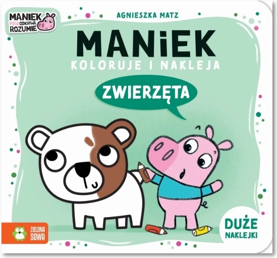 Maniek malt und klebt Tiere