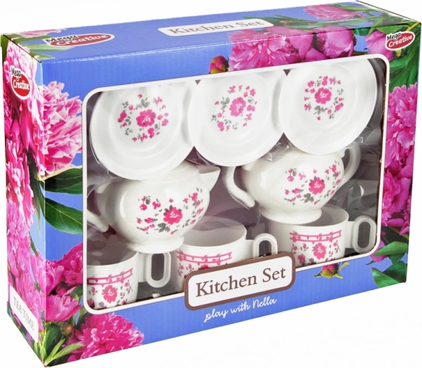 Kinderteeset mit Blumen