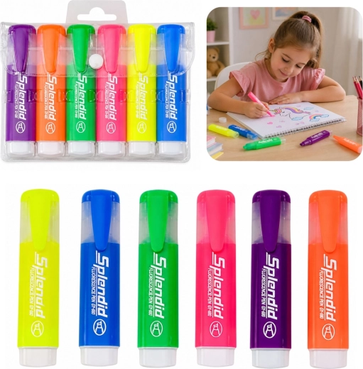 Set pastellfarbener Textmarker – 6 Stück