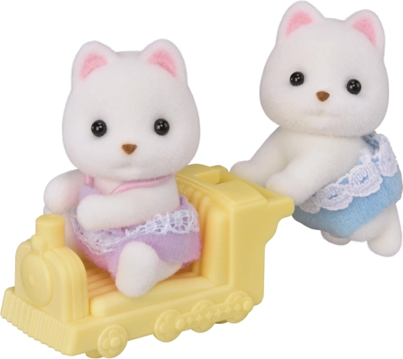 Sylvanian Families Pomeranian-Zwillingsbabys mit Bähnchen