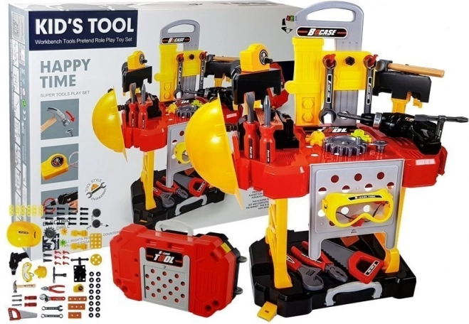 Kinderwerkstatt 3-in-1 mit Werkzeug und Koffer