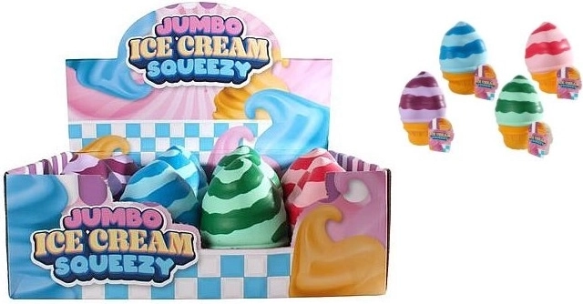 Mega Squeeze Quetsch-Eis im Eiswaffelhörnchen