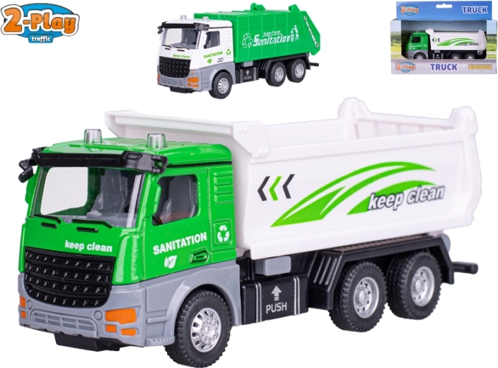 2-Play Traffic Müllwagen mit Rückziehmotor 14,5 cm