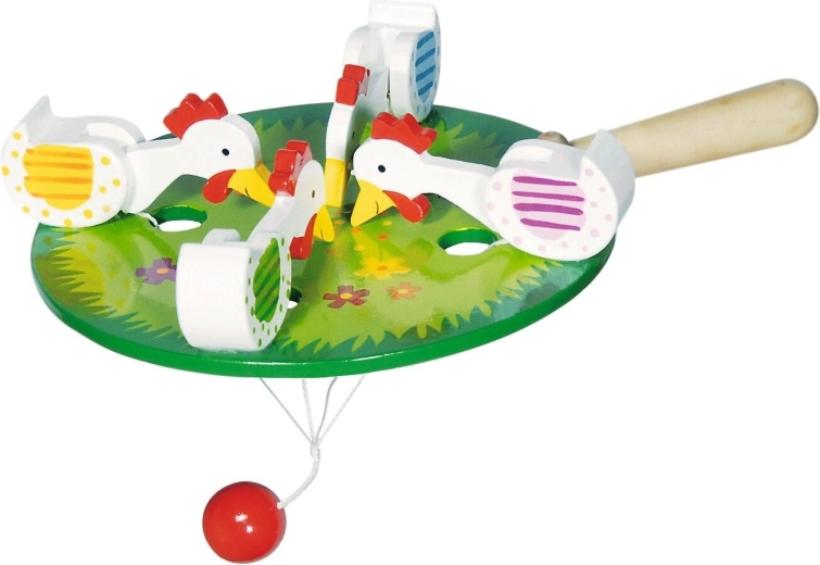 Hölzerne pickende Hühner mit schwingender Kugel – 1 Stück