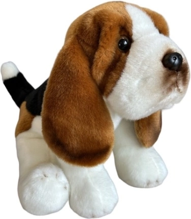 Sitzender Plüsch-Basset 30 cm