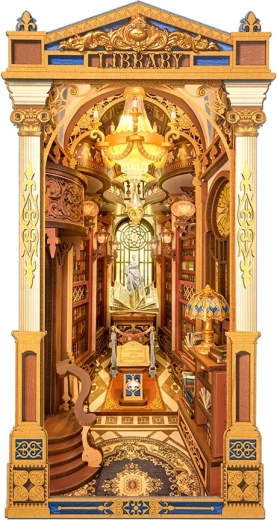 RoboTime Bücherwinkel Bibliothek der Wunder – DIY 3D-Puzzle mit LED