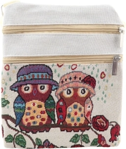 Umhängetasche mit Eulenmotiv - 1 Stück